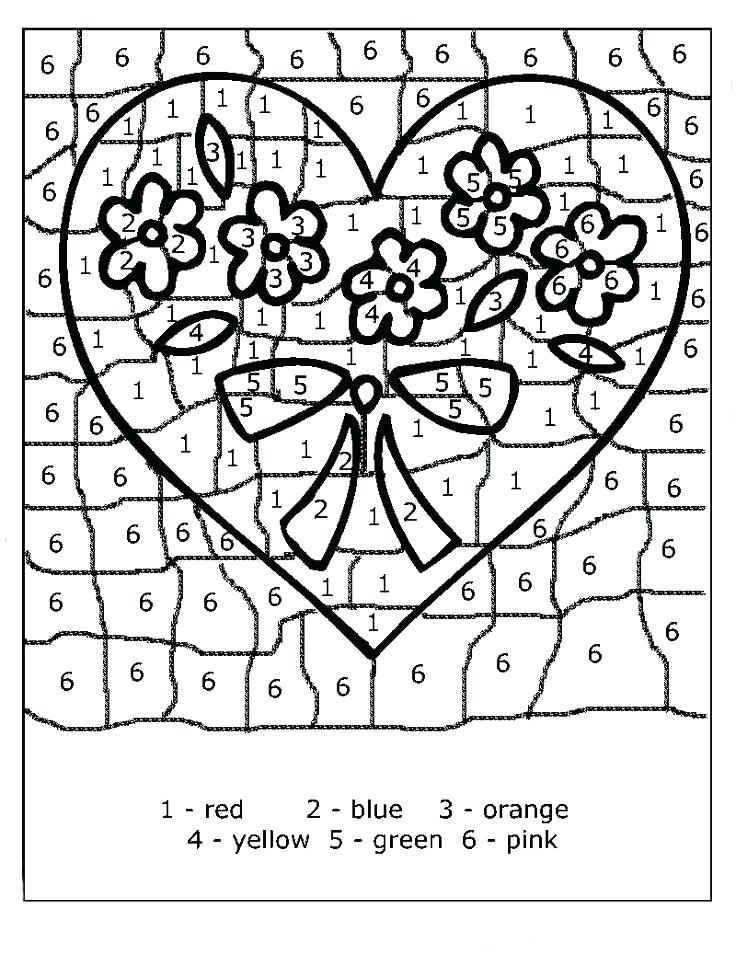 number valentines coloring sheet