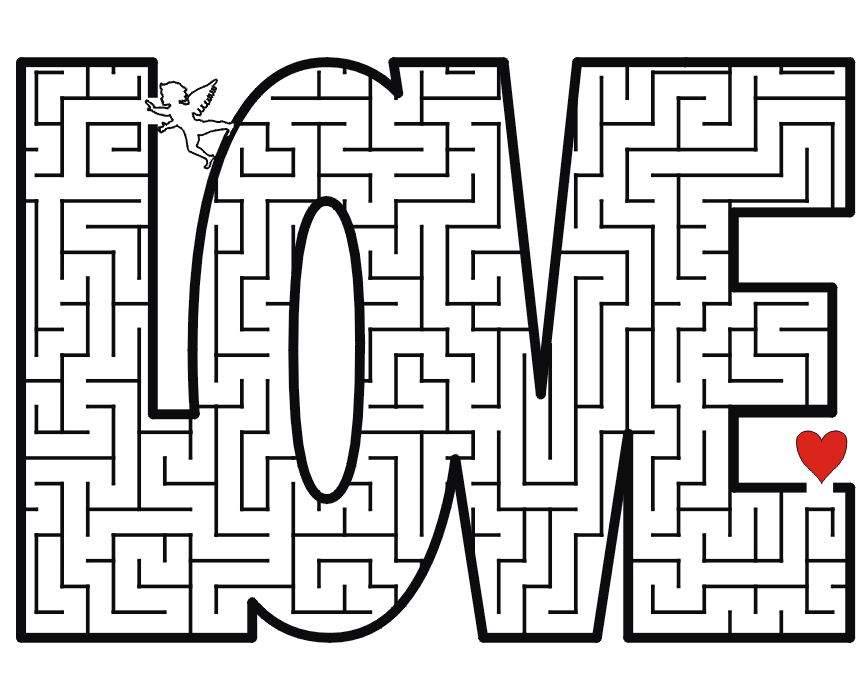 Valentine Maze Printable Printable Word Searches