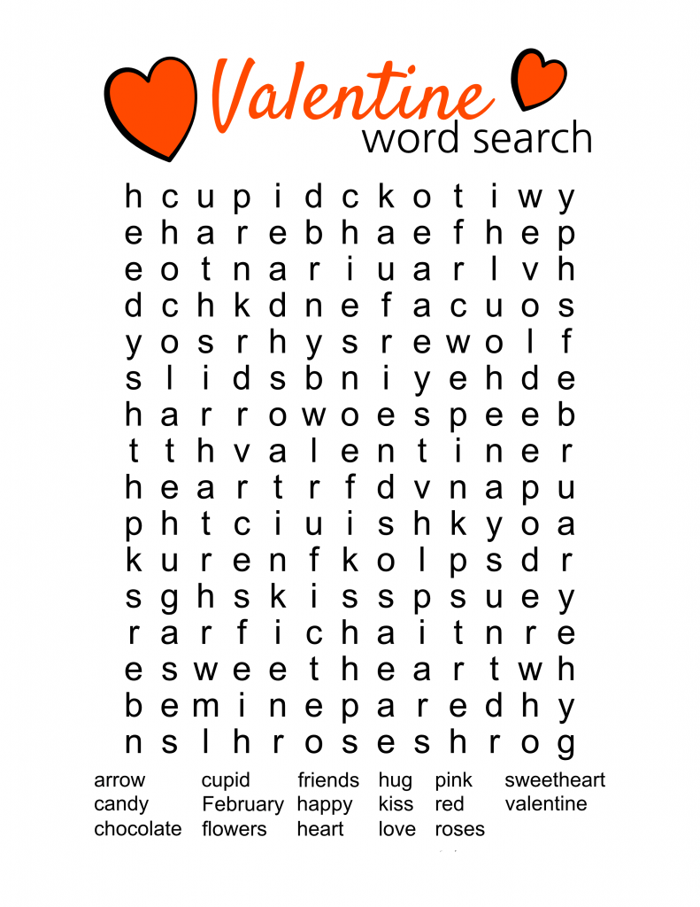 Valentines Word Search