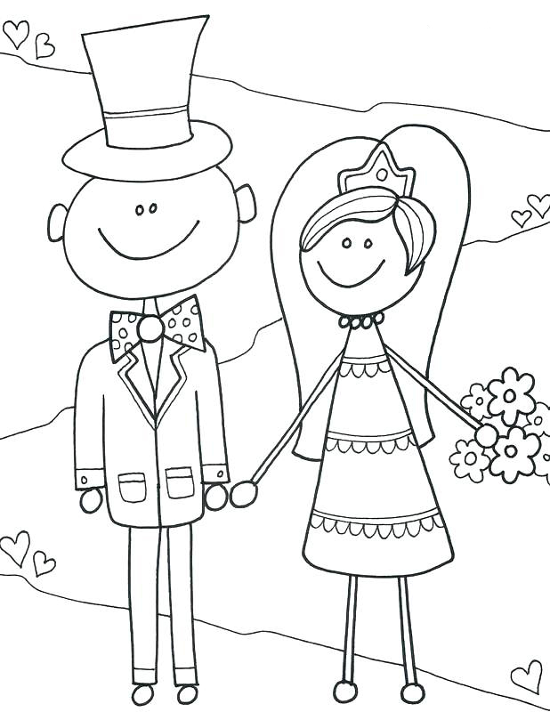 Wedding Love Coloring Page