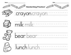 kindergarten handwriting worksheets best coloring pages for kids