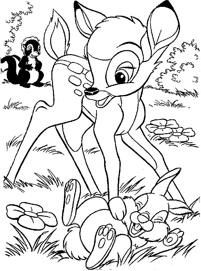 Bambi in March Coloring Pages