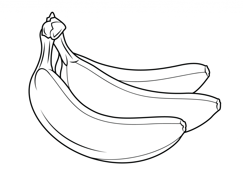Banana Fruit Coloring Pages