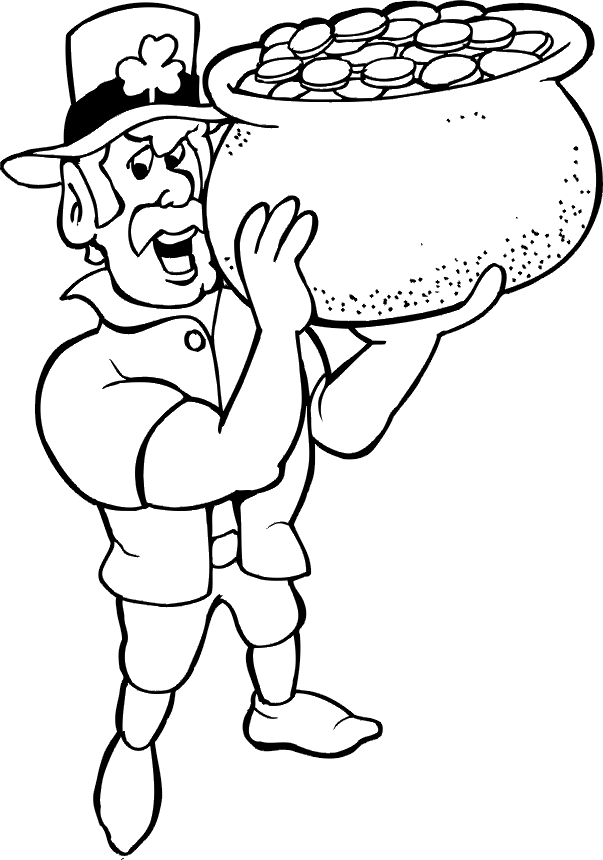 Big Pot Of Gold Coloring Page