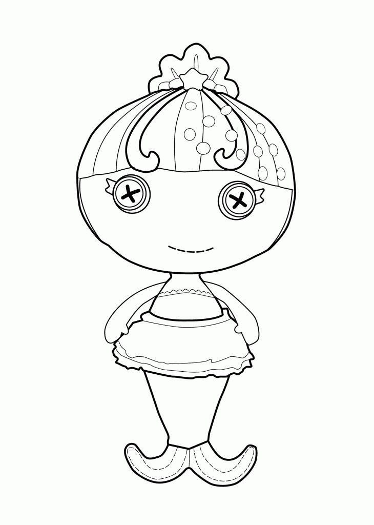 Button Eye Doll Coloring Page