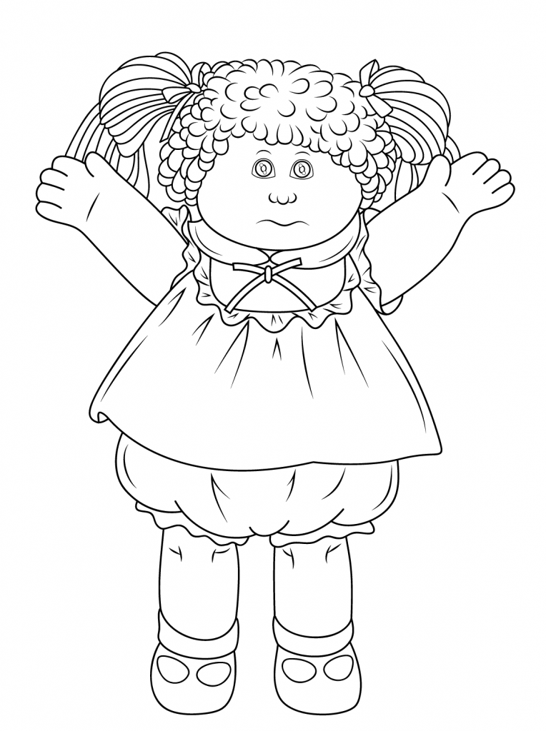 cabbage patch coloring doll colouring printable dolls drawing bing paper