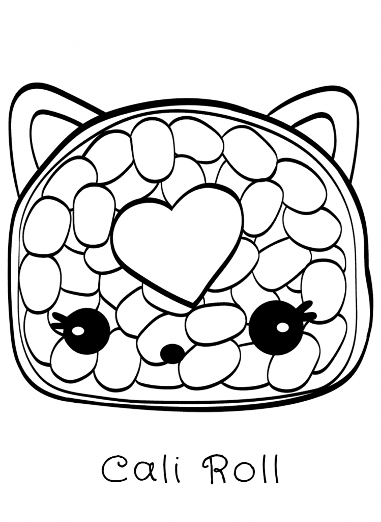 Cali Roll Num Noms Coloring Pages