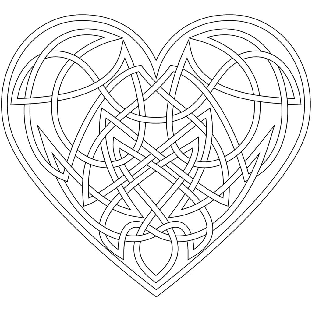 Celtic Heart Symbol Coloring Pages