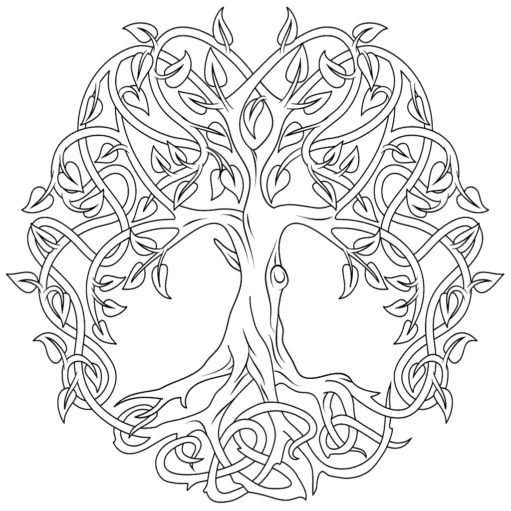Celtic Tree of Life Coloring Pages
