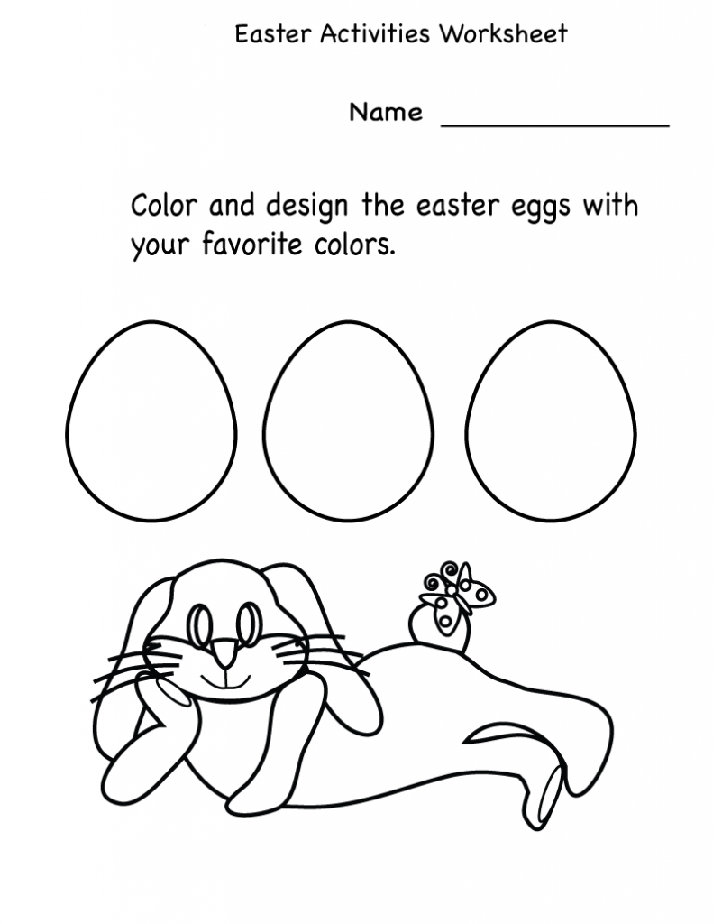 Color and Design Easter Eggs Activity