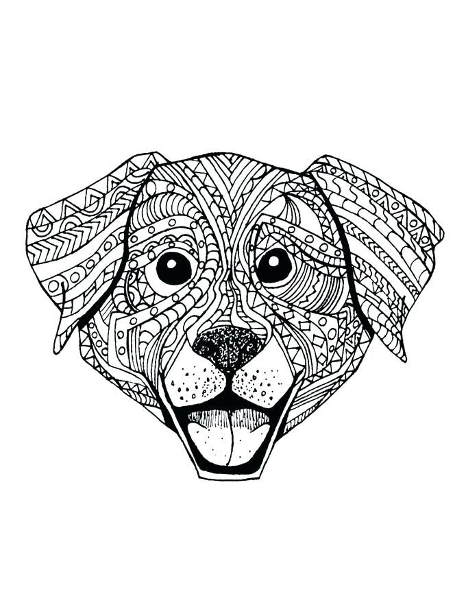 Dog Animal Coloring Pages for Adults
