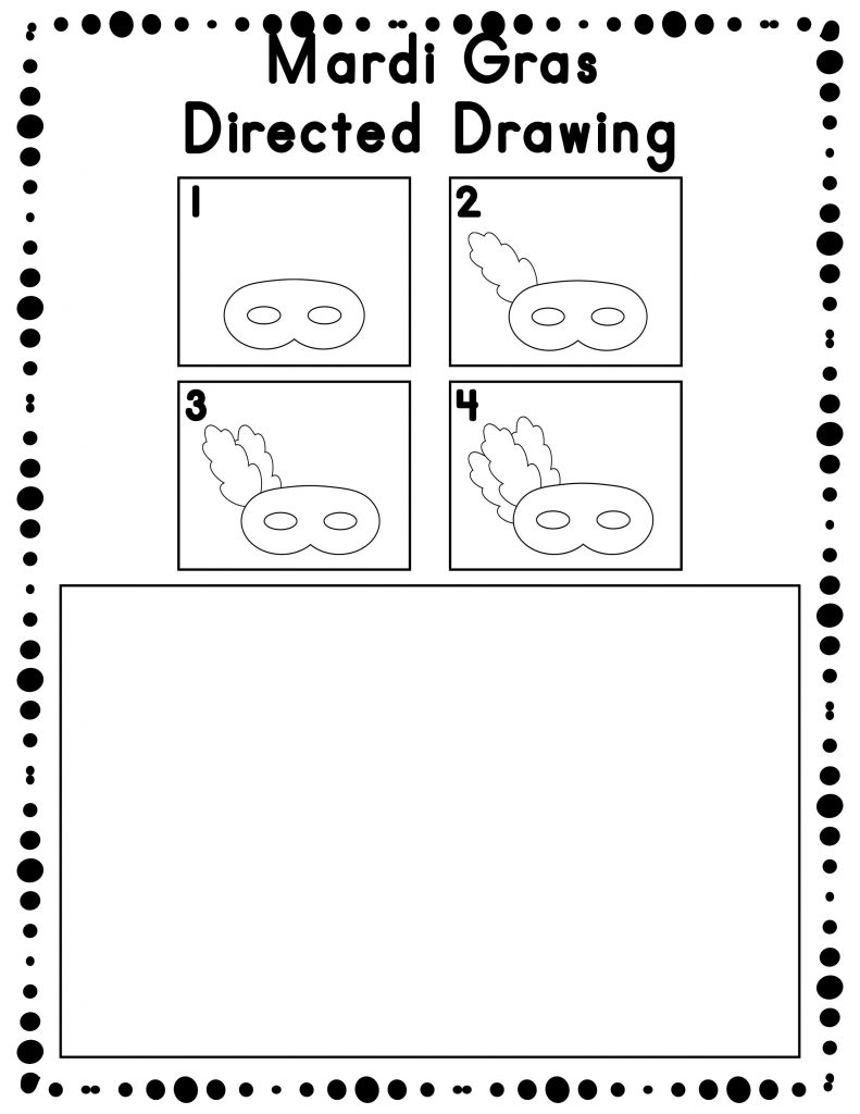 Draw Mardi Gras Worksheet