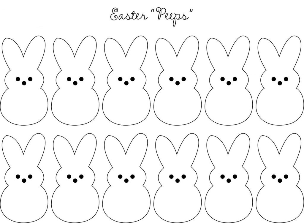 Easter Peeps Cut and Color Activity