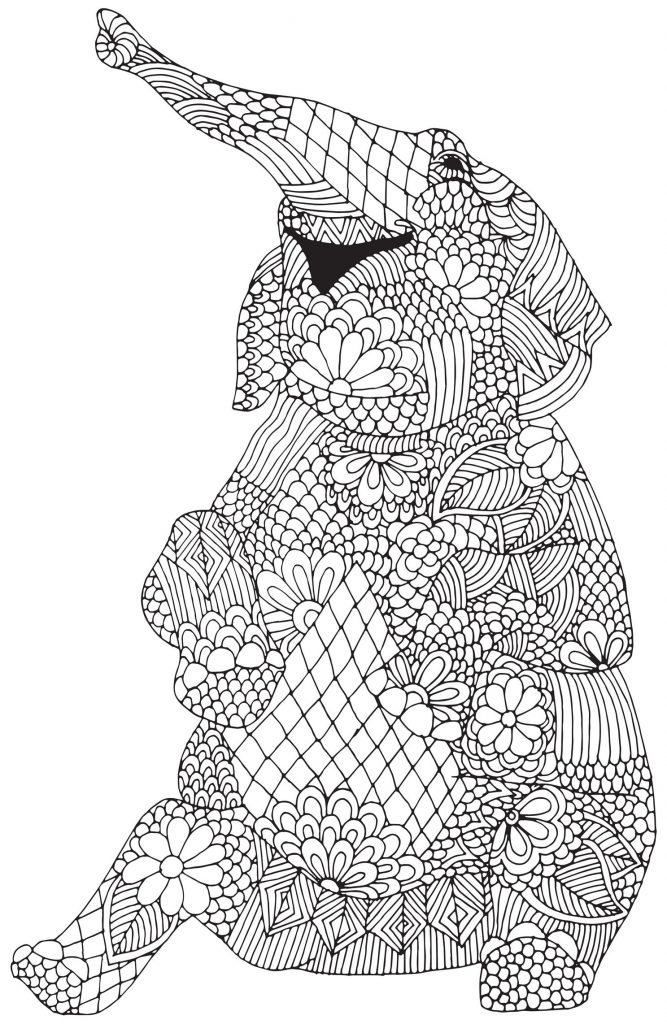 Elephant Animal Coloring Pages