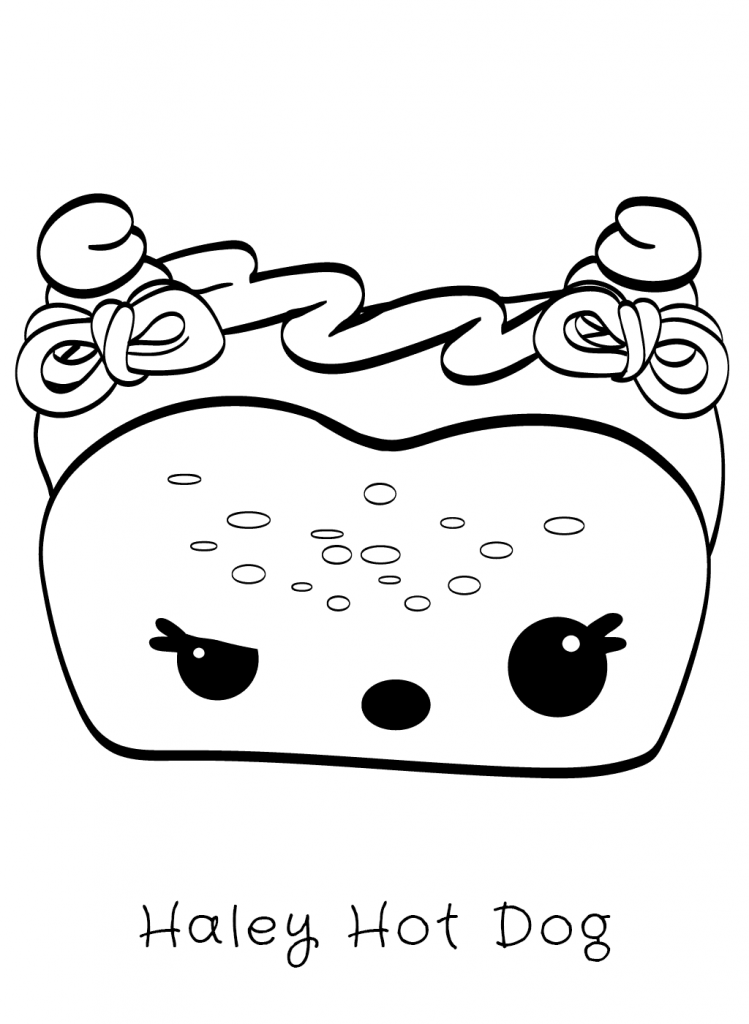 Haley Hot Dog Num Noms Coloring Pages