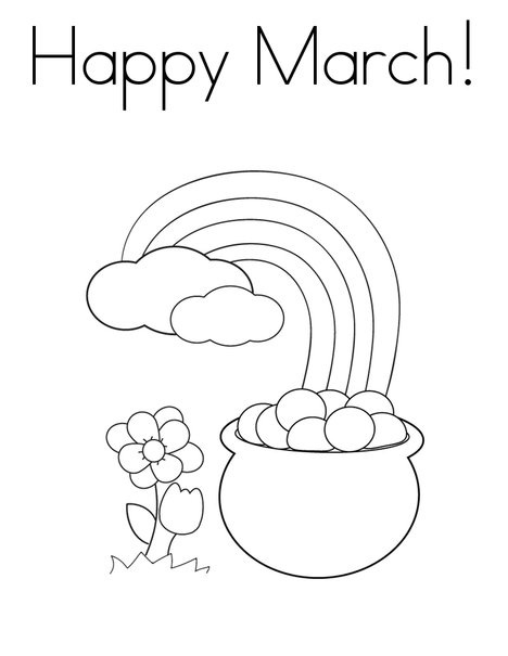 Happy March Coloring Pages