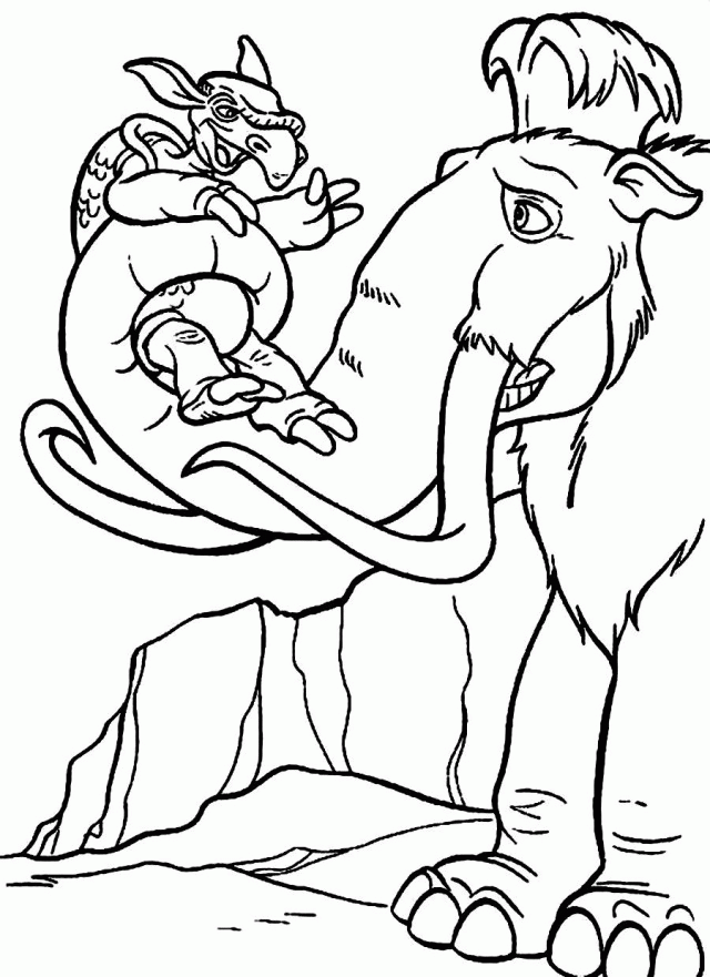 Ice Age Coloring Pages Manfred