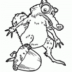 Ice Age Coloring Pages Scrat