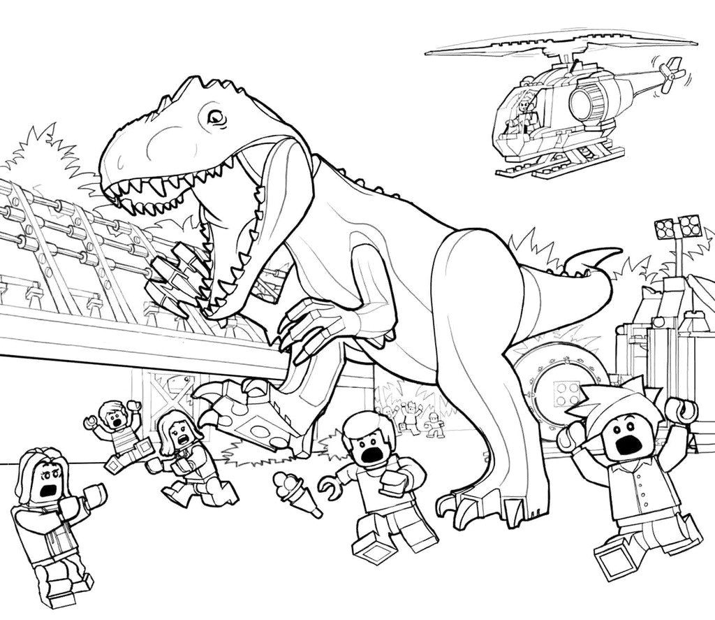 Lego Jurassic World Printable Coloring Pages