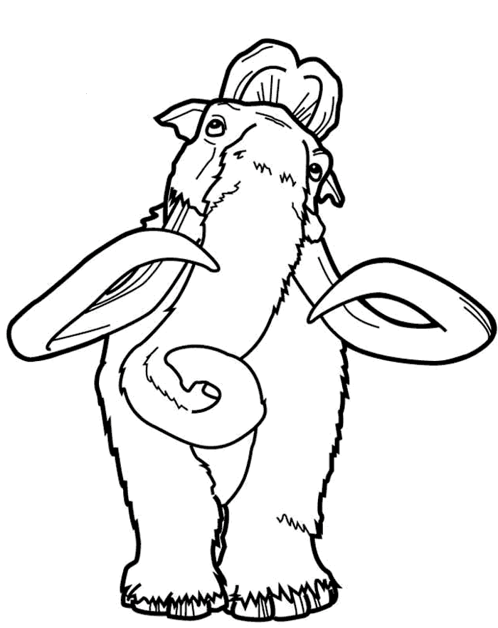 Manfred Ice Age Coloring Pages