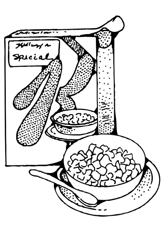 March 7 National Cereal Day Coloring Page