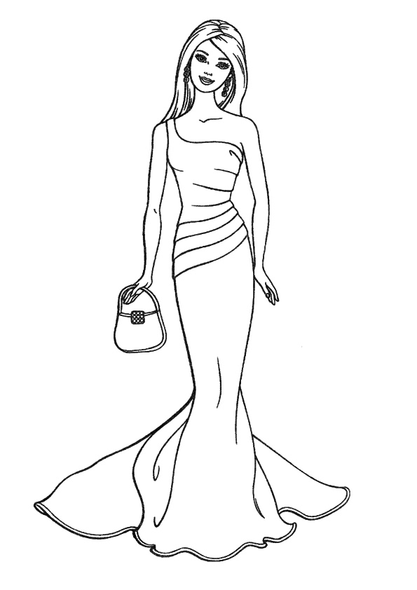 March 9 National Barbie Day Coloring Page