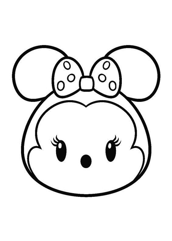Minnie Tsum Tsum Coloring Pages
