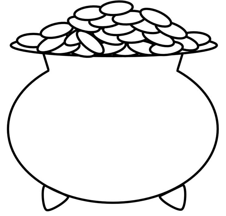 Pot Of Gold Coloring Page