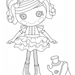 Pretty Button Doll Coloring Page