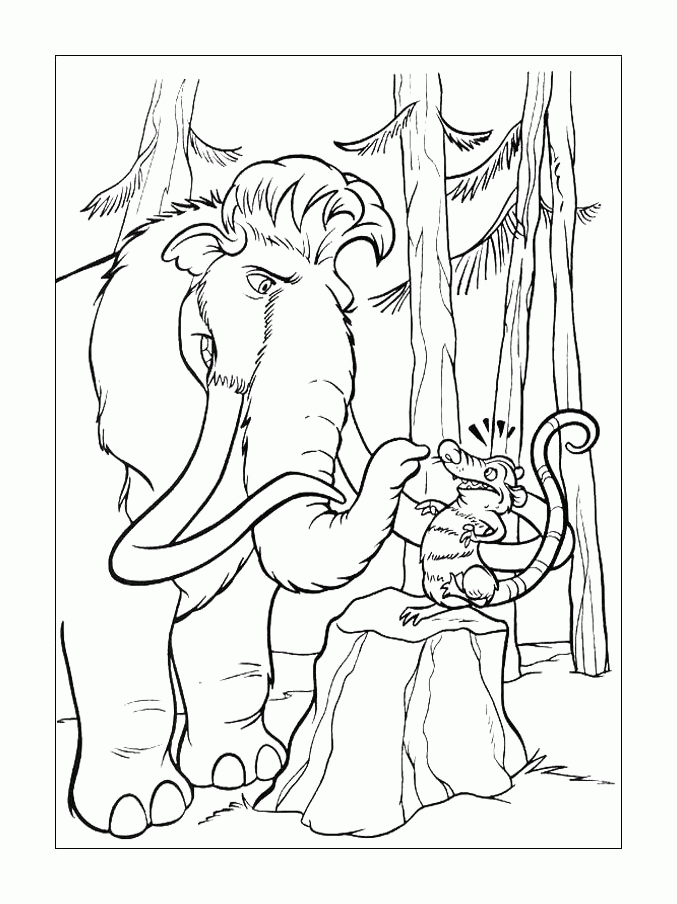 Printable Ice Age Coloring Page