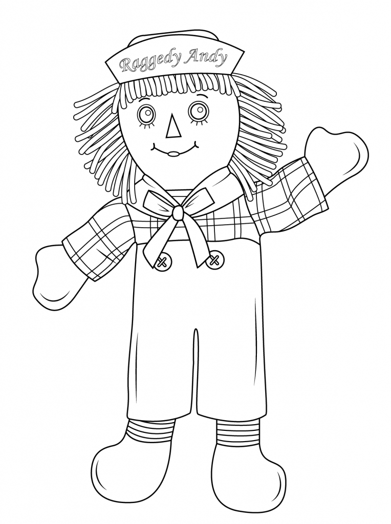 Raggedy Andy Doll Coloring Page