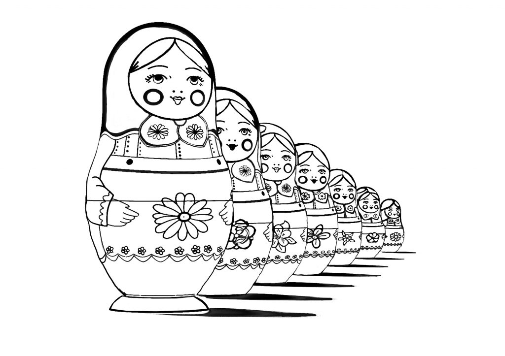 Russian Doll Coloring Page Printable