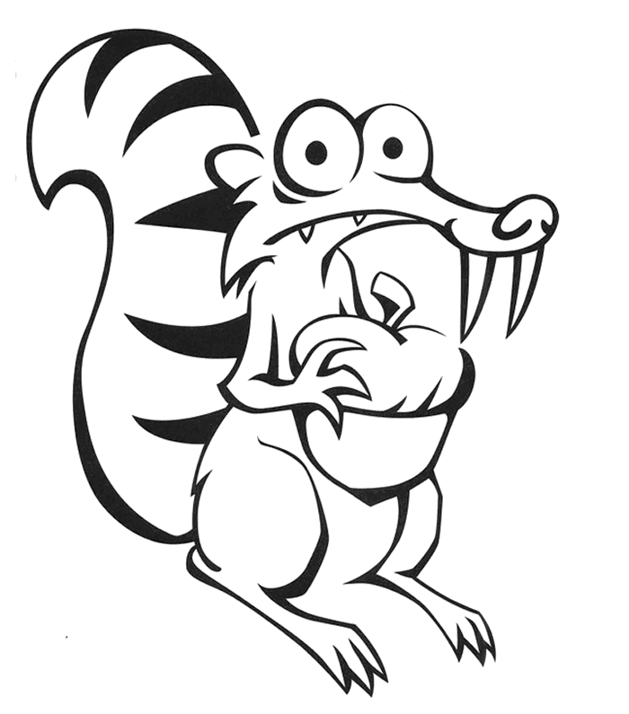 Scrat Ice Age Coloring Pages