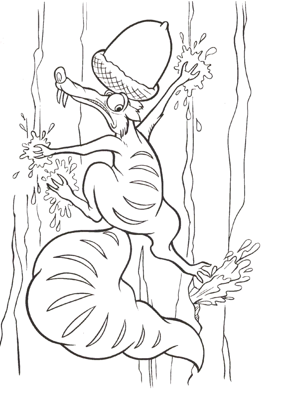 Scrats Acorn Ice Age Coloring Pages