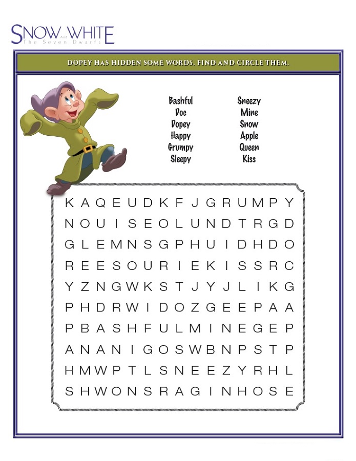 disney word search best coloring pages for kids