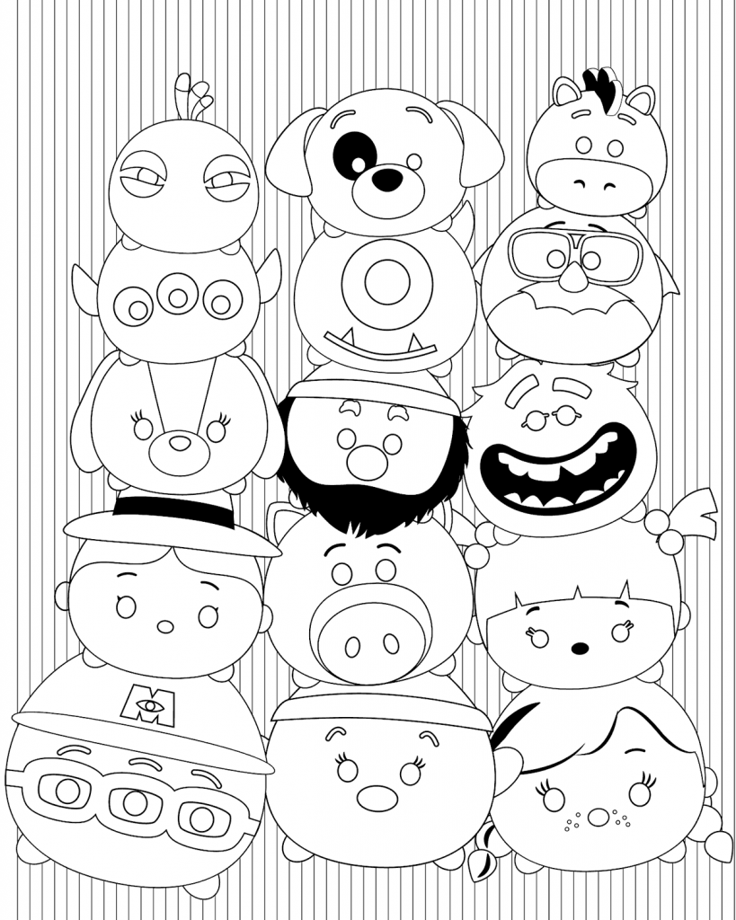 Tsum Tsum Coloring Pages