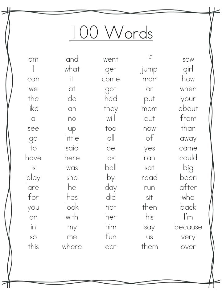 List Of Vocabulary Words For 2nd Graders