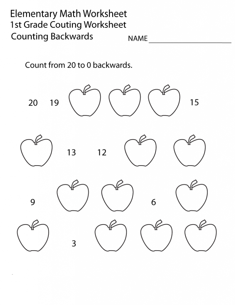 1st Grade Counting Worksheet