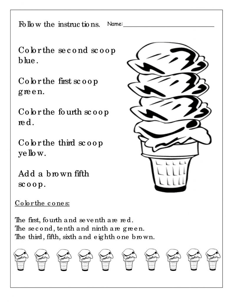 1st Grade English Coloring Worksheet