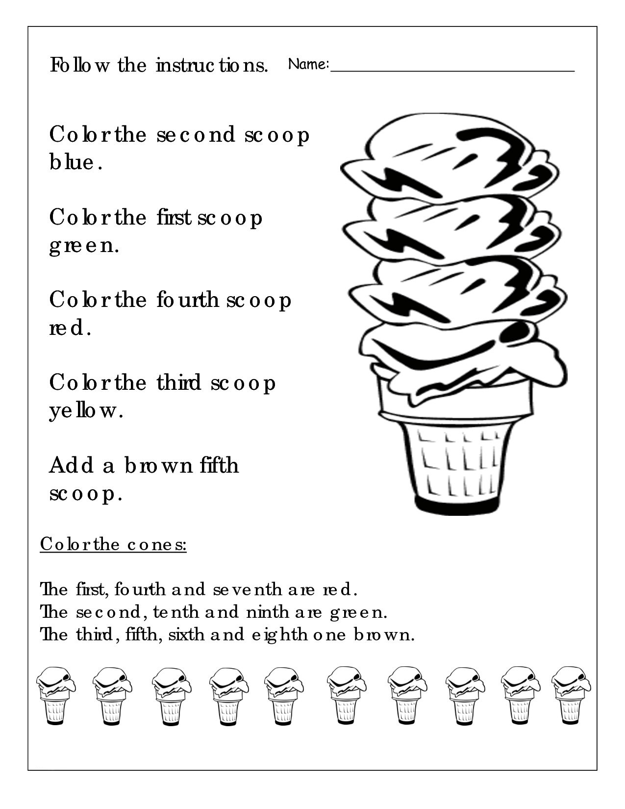 1st Grade English Coloring Worksheet jpg 1275 1650 Color Worksheets Grade 1 Color