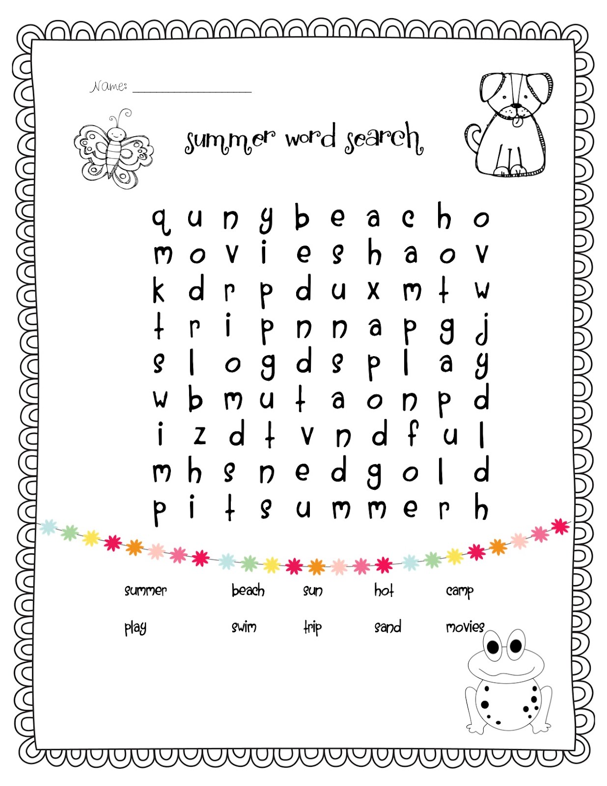 1st Grade Word Search - Best Coloring Pages For Kids