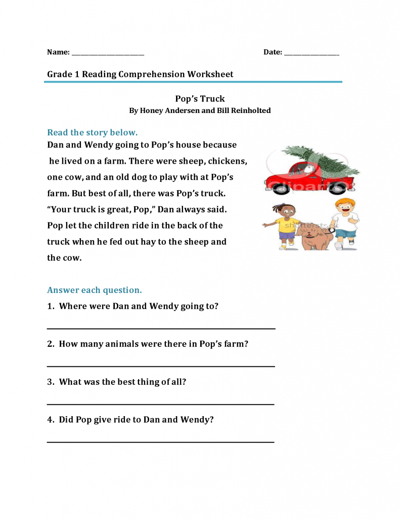 1st Grade Reading Worksheets - Best Coloring Pages For Kids