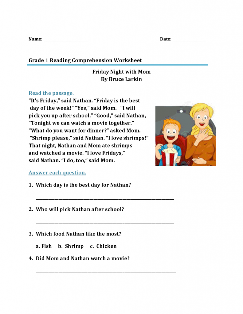 1st Grade Reading Worksheets