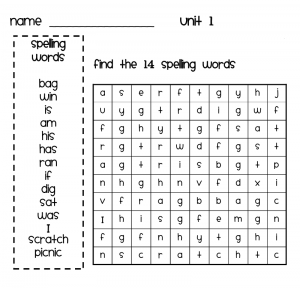 1st Grade Word Search - Best Coloring Pages For Kids