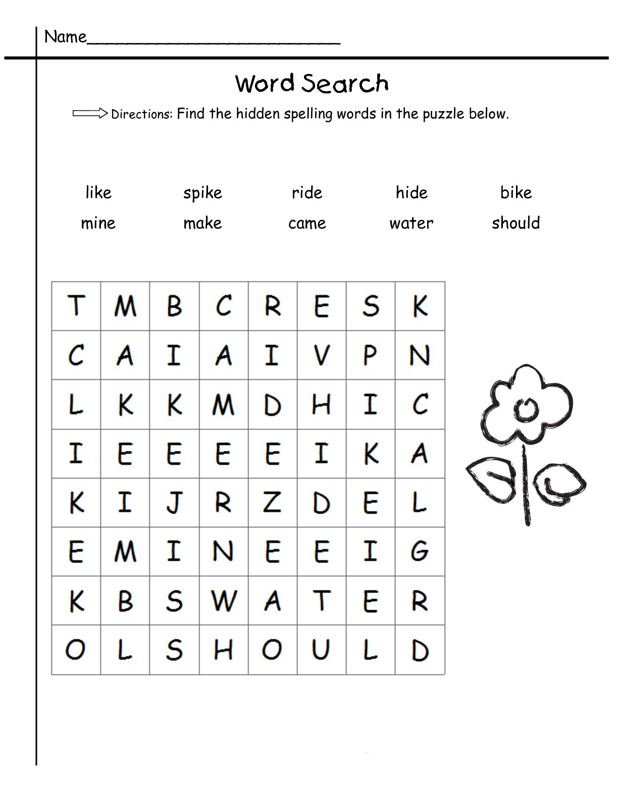 1st Grade Spelling Worksheets Free Printables