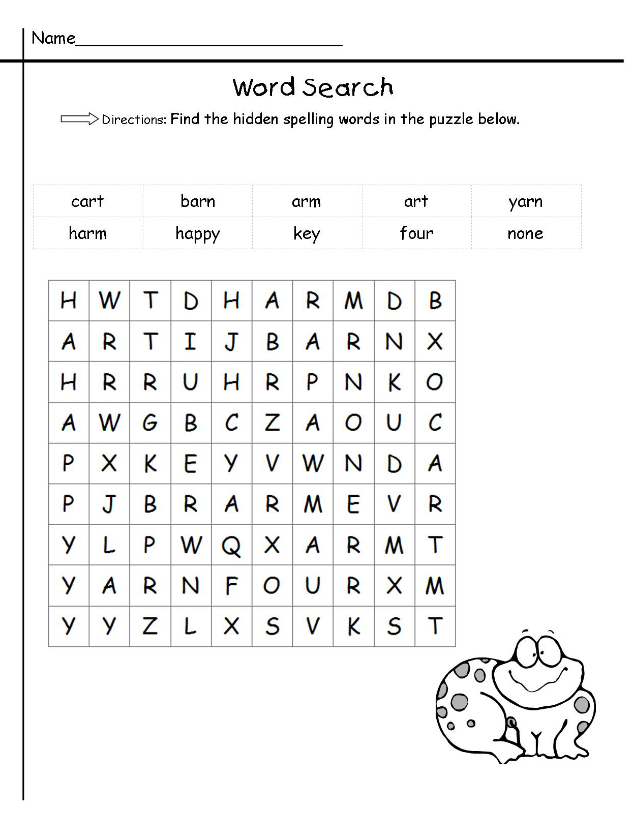 1st Grade Words To Spell