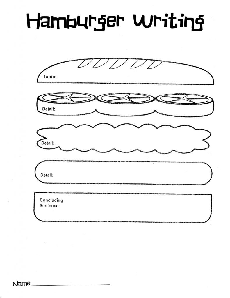 2nd Grade Hamburger Writing Worksheet