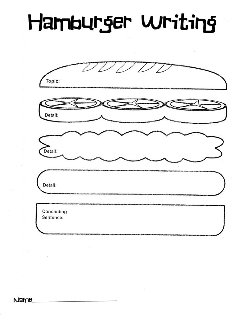 2nd Grade Hamburger Writing Worksheet