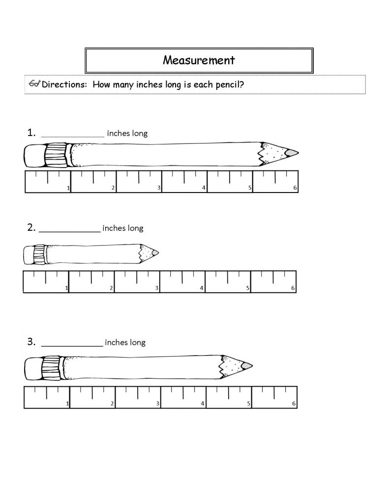 2nd Grade Math Worksheet Measurement