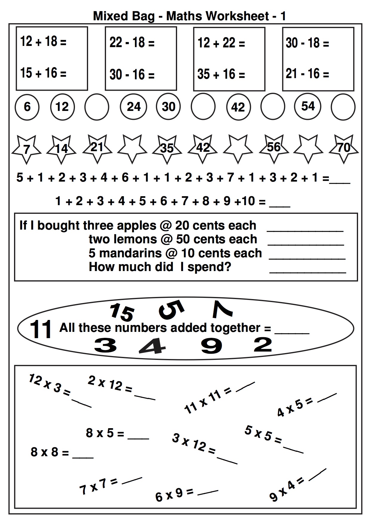 math worksheets for grade 2 free
